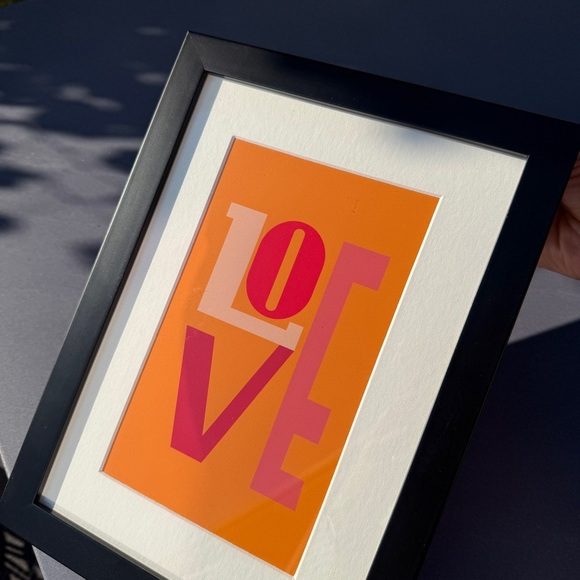 Framed Graphic Art Print ‘Love’ in Black Frame 13x9in - Picture 4 of 13